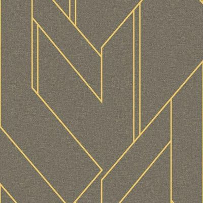 Papel De Parede Bobinex Essencial Geométrico Dourado 4300