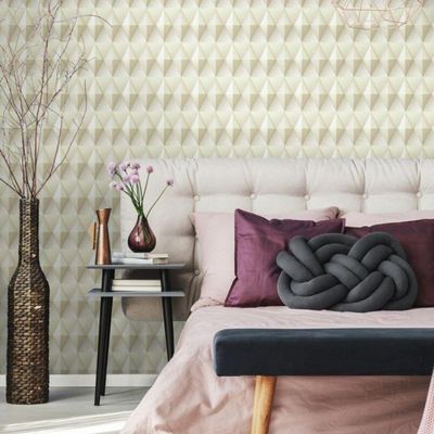 Papel De Parede Modern Art Geométrico Quadrado Di4712 - Rolo 10m X 0,52m