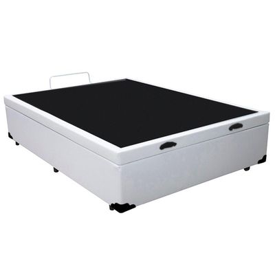 Cama Box Baú Casal Sintético Serene Branco 138x188x44