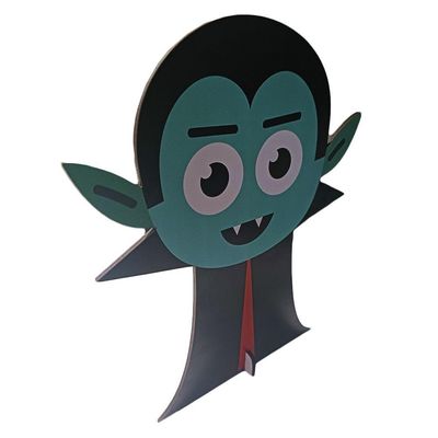 Enfeite De Mesa Vampiro Halloween Mdf - 22cm X 19cm