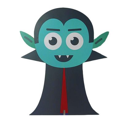 Enfeite De Mesa Vampiro Halloween Mdf - 22cm X 19cm