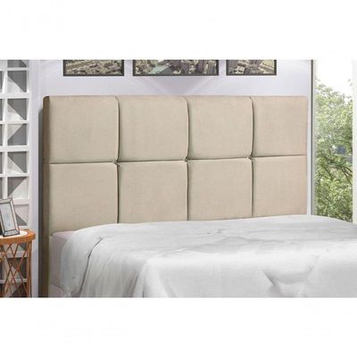 Cabeceira Civic Estofada Com Botão De Strass Para Cama Box Casal 144cm New Foam