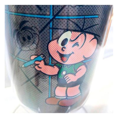 Taça Com Canudo Turma Da Mônica Cebolinha Travesso - 600ml