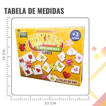 Jogo Pedagógico Brincando E Aprendendo Cores - 30 Peças