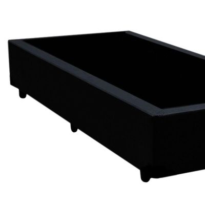 Cama Box Solteiro Sintético Serene Preto 88x188x40
