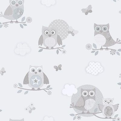 Papel De Parede Just 4 Kids Corujinhas G56503 - Rolo: 10m X 0,52m