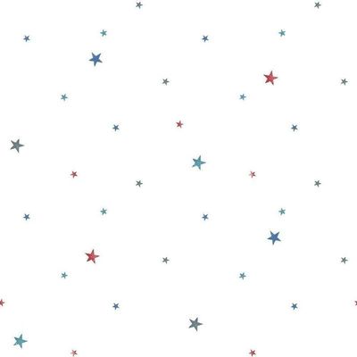 Papel De Parede Estrelinhas - G78413 Azul E Vermelho Tiny Tots 2 - G78413