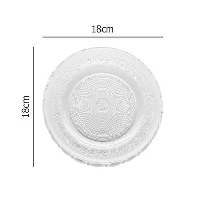 Jogo 6 Pratos Sobremesa 18cm Angel Vidro Transparente Lyor