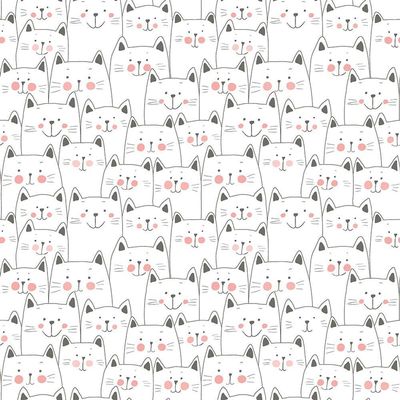 Papel De Parede Sambori Miaou 134-1 - Rolo 10m X 0,53m