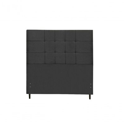 Cabeceira New Maveric Estofada Com Botão De Tecido Para Cama Box Casal Queen Size 164cm Preto