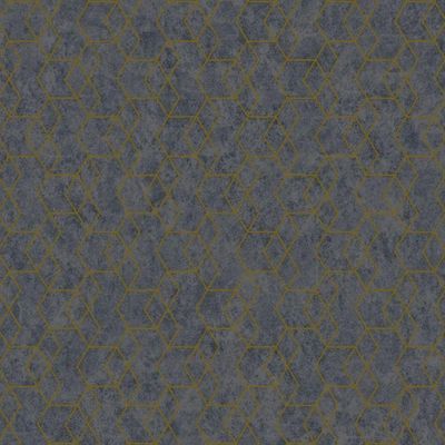 Papel De Parede Essencial Geométrico Cinza E Dourado Ess1022