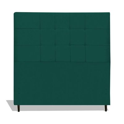 Cabeceira Estofada Box Casal Queen Size Encosto Para Cama Maveric 164x126 Cm Azul Tiffany