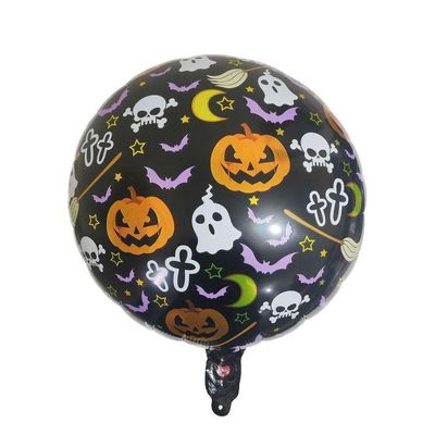 Balão Metalizado Halloween Estampado - 18 Polegadas Modelo Olho Laranja