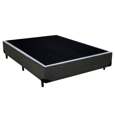 Cama Box Casal Sintético + Colchão De Espuma D33 - Serene - 138cm Cinza
