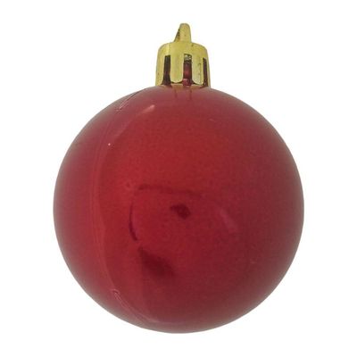 Bola De Natal Vermelha Kit Mista 5cm - 20 Unidades