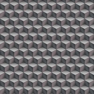 Papel De Parede Fiesta Modern Cubos 3d Cinza Escuro 543274 Fiesta Modern 543274