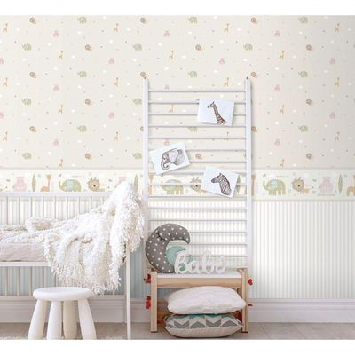 Papel De Parede Lullaby Bege 2221 - Rolo 10m X 0,53m