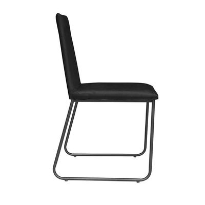 Kit 4 Cadeiras De Jantar Cozinha Industrial Lexa Veludo Élpis Móveis Preto Preta