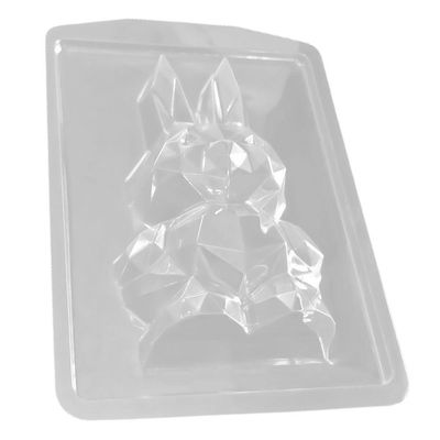Forma De Silicone Coelho Diamantado - 10,2cm X 18cm - 4 Un
