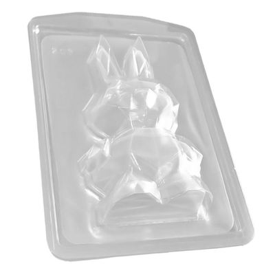 Forma De Silicone Coelho Diamantado - 10,2cm X 18cm - 4 Un