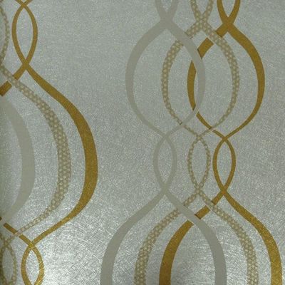 Papel De Parede Vinílico Bright Wall 980601 Prateado Rolo 10m X 0,53m