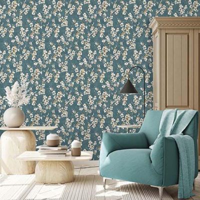 Papel De Parede Lille Floral Azul 52704
