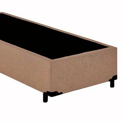 Cama Box Solteiro Suede Serene Bege 88x188x40