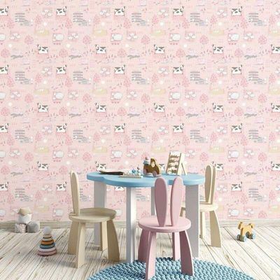 Papel De Parede Fazendinha G78376 Rosa Tiny Tots 2 - G78376