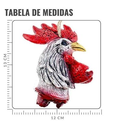 Cabeça De Galo Decoração Halloween Tenebrosa Assustadora
