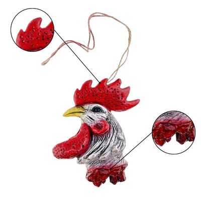 Cabeça De Galo Decoração Halloween Tenebrosa Assustadora
