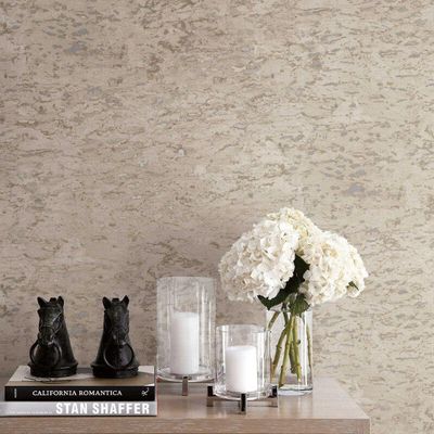 Papel De Parede Shimmer Efeito Pedra Uk20807 - Rolo 10m X 0,52m