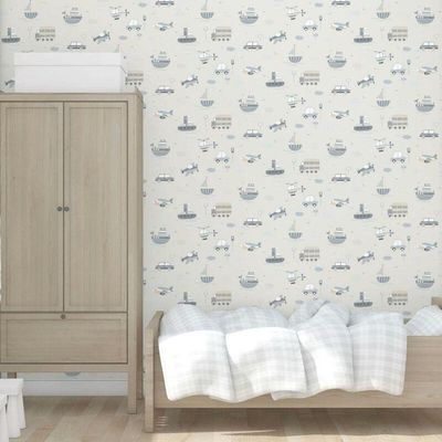 Papel De Parede De Transportes - G78417 Greige Tiny Tots 2 - G78417