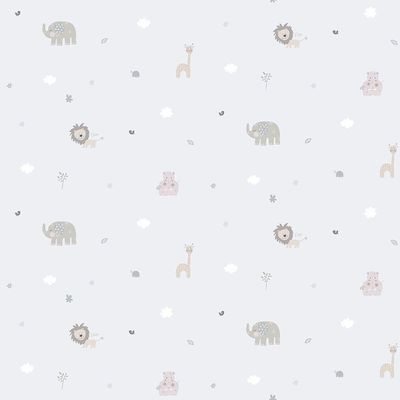 Papel De Parede Lullaby Cinza 2222 - Rolo 10m X 0,53m