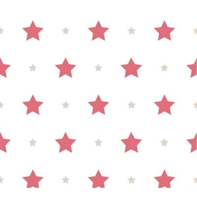 Papel De Parede Treboli Estrelas Vermelhas 5845 - Rolo 10m X 0,53m