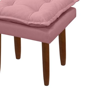 Kit 03 Puff Maria Para Sala De Tv E Estar Quarto Confortável Suede Rose Mabe Magazine