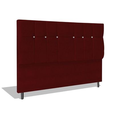 Cabeceira Estofada Box Casal Encosto Para Cama Audi X1 144x126 Marsala