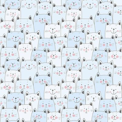 Papel De Parede Sambori Miaou 134-3 - Rolo 10m X 0,53m