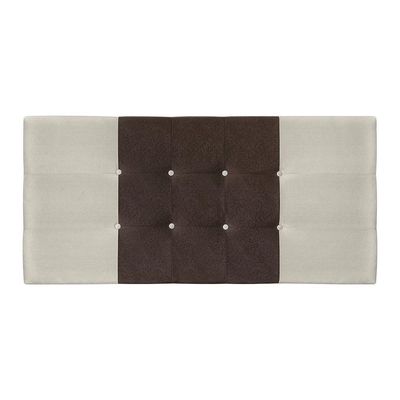 Painel Estofado Mini  195 Cm Para Cama Box Quarto Casal King Size Suede Bege/marrom