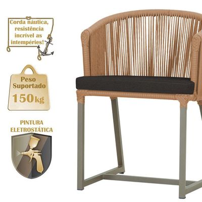 Mesa E 6 Cadeiras De Jantar Noronha Fendi E9 Trama Original Terra Cota