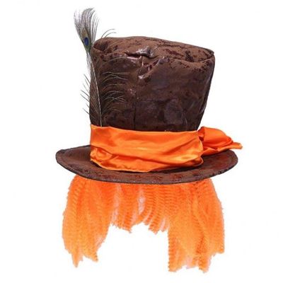 Chapéu Chapeleiro Maluco Com Peruca