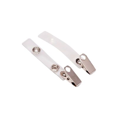 Clip Jacaré ou Clip com Alça Leitosa para Crachá 25 Und