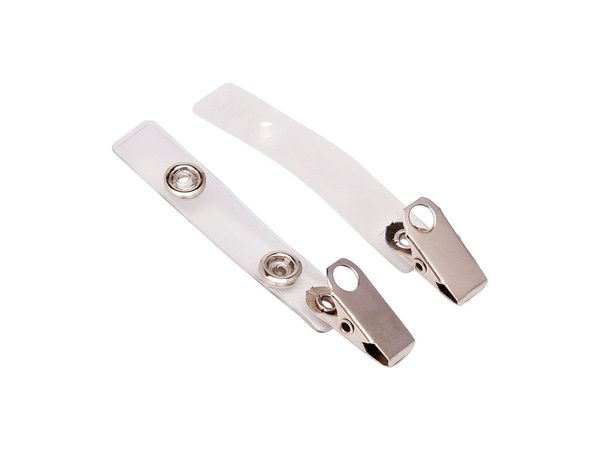 Clip Jacaré ou Clip com Alça Leitosa para Crachá 25 Und