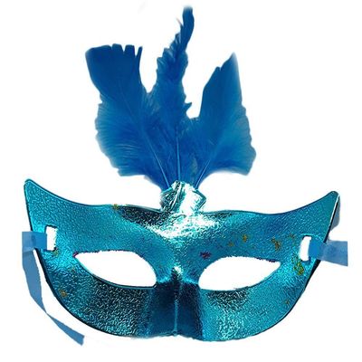 Máscara De Carnaval Veneziana Tiffany Glitter E Penas