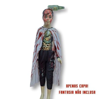 Capa Para Fantasia Infantil Com Sangue