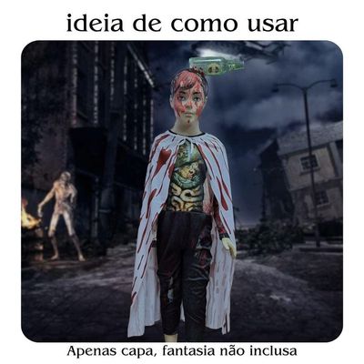 Capa Para Fantasia Infantil Com Sangue
