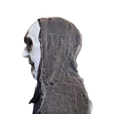 Máscara Halloween Assombrada Freira Com Capuz