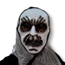 Máscara Halloween Assombrada Freira Com Capuz