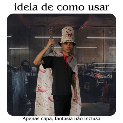 Capa Para Fantasia Adulta Com Sangue