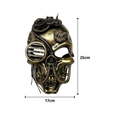 Máscara Caveira Esqueleto Steampunk - 1 Unidade
