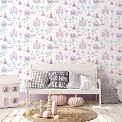 Papel De Parede Conto De Fadas - G78373 Roxo E Azul Tiny Tots 2 - G78373